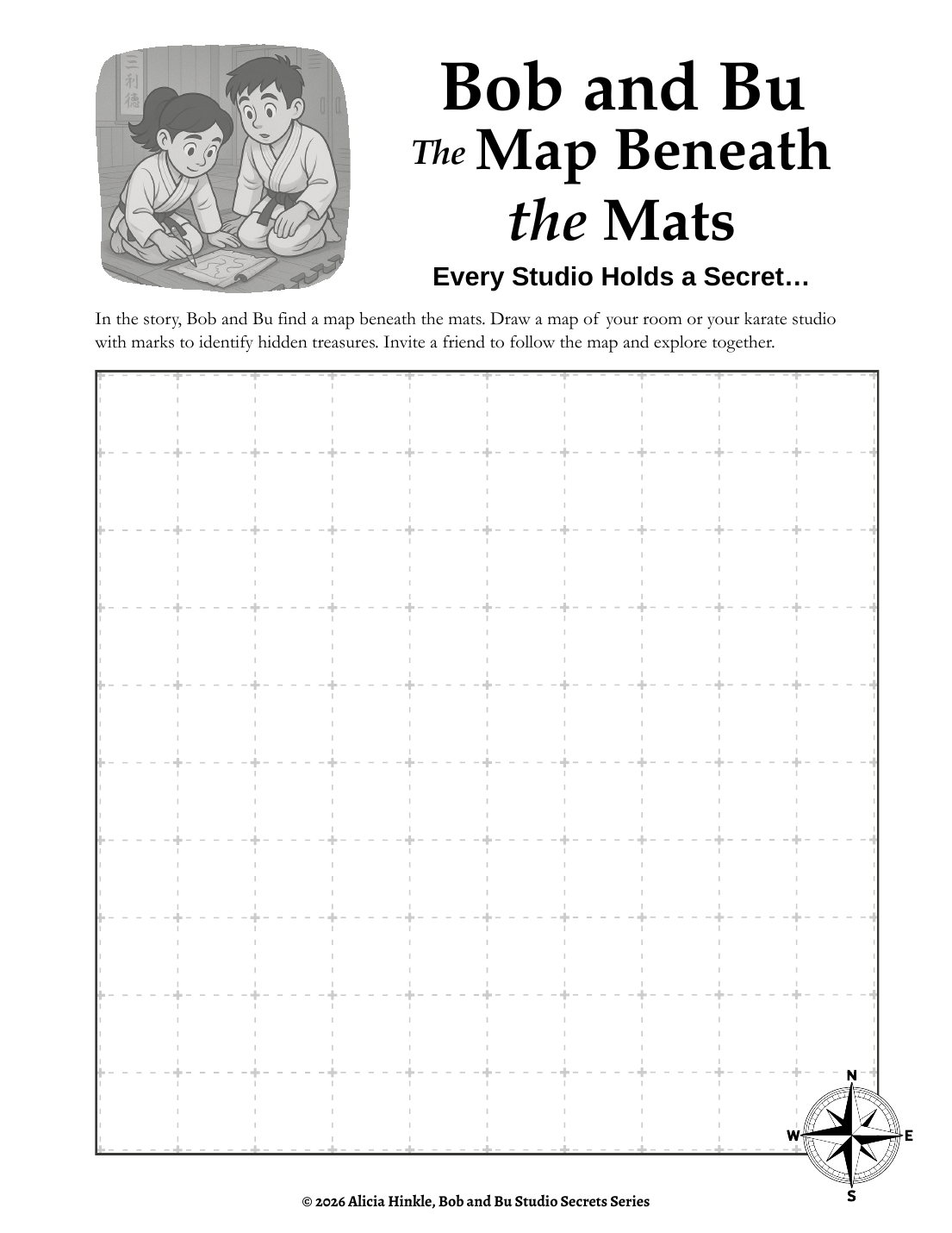 Preview of The Map Beneath the Mats printable map-making activity